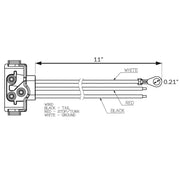 Optronics Easy To Install Trailer Light Connector Pigtail A47PBP - Right Angle Poly Bag