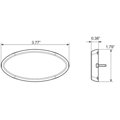Optronics Hard Wired Connection Clearance Light MCL0030ABB - Led 2X4 Amb Rflx Blckbase Hardw