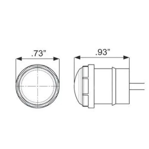 Optronics Limited Lifetime LED Warranty Clearance Light MCL10RKB - Red Nondirctnl Unilt Grmt