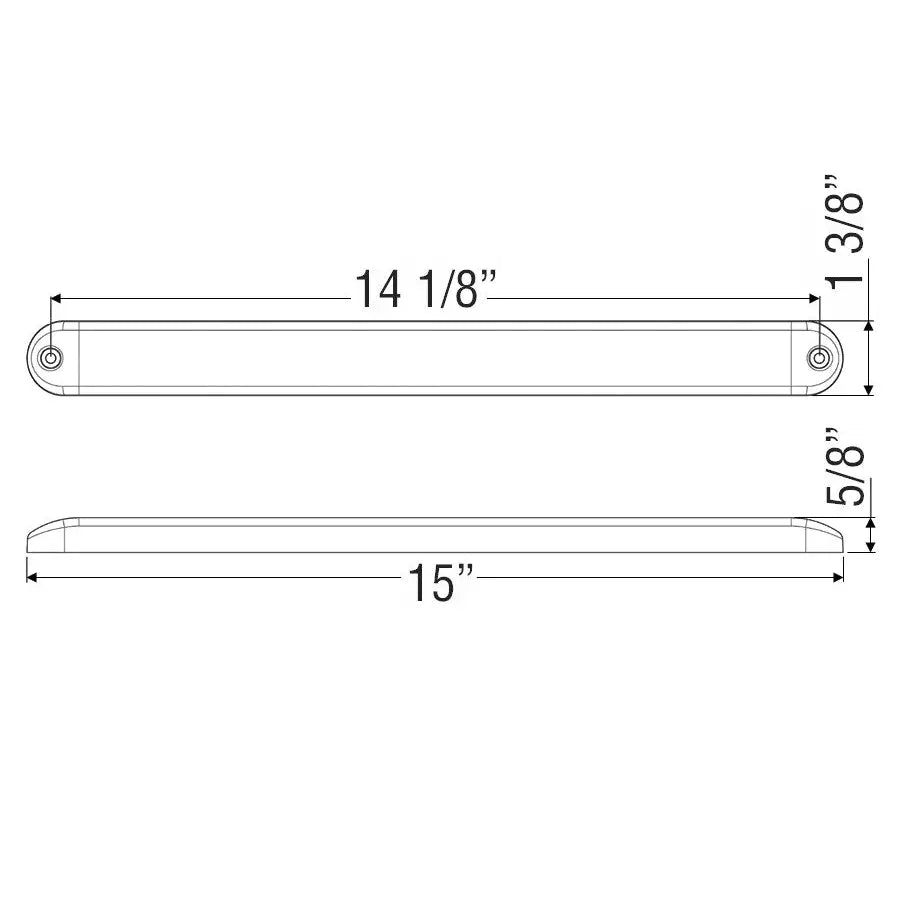 Optronics Limited Lifetime LED Warranty Light Bar MCL70RS - Red Ultra Thin ID