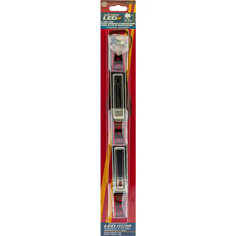 Optronics Limited Lifetime Warranty Light Bar MCL97RK - Red Led 3PC ID Lite Steel
