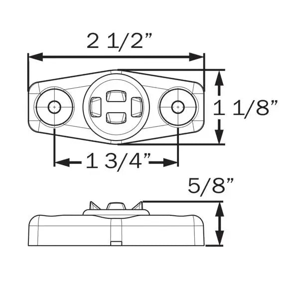 Optronics Limited Lifetime Warranty Side Marker Light - LED MCL14Cagbp - Mini CL HOR Vert Slf