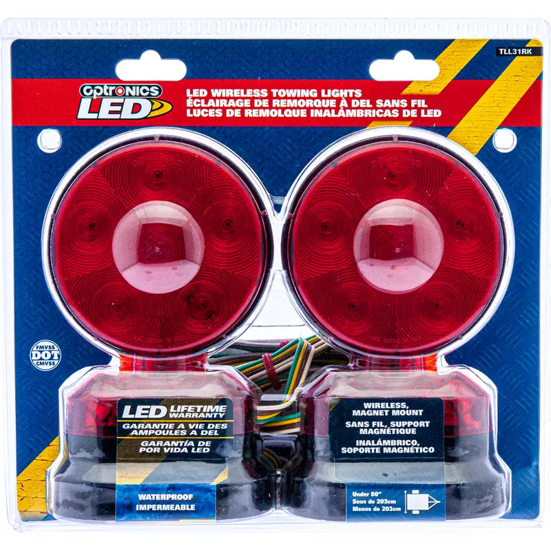 Optronics Limited Lifetime Warranty Tow Light Kit TLL31RK - Red Led Towing Wireless