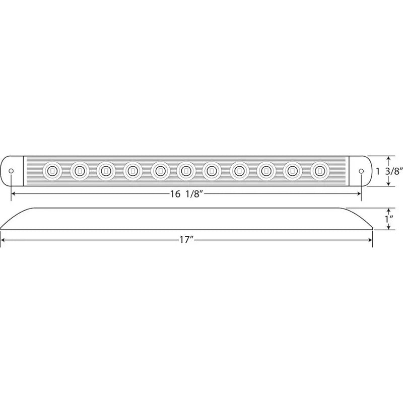 Optronics Limited Lifetime Warranty Trailer Light STL79RB - Led Tail Thin Line