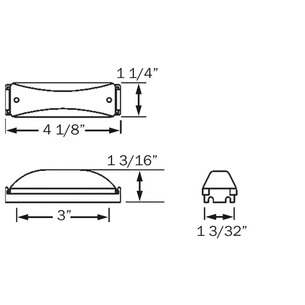 Optronics Multiple Mounting And Wiring Trailer Light MC67RBP - Clear Red Mark Bulb