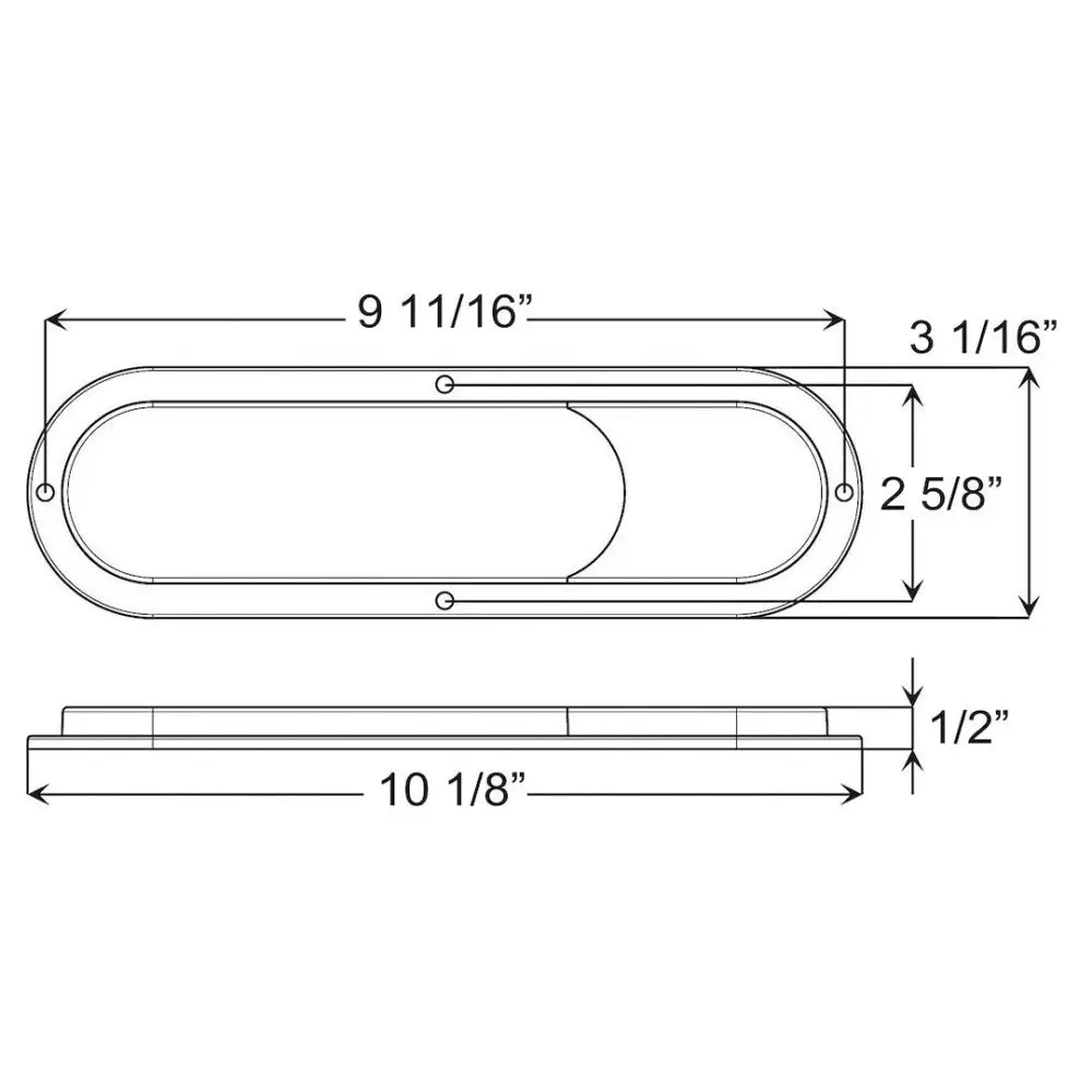 Optronics Patent Pending Trailer Light STL68RBP - Red Led Stt BU Flng Mnt Res Poly