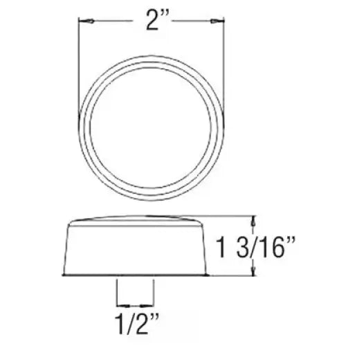 Optronics Polycarbonate Lens And Housing Clearance Light MCL50AB - Led Miroflex Rnd Diode Amber