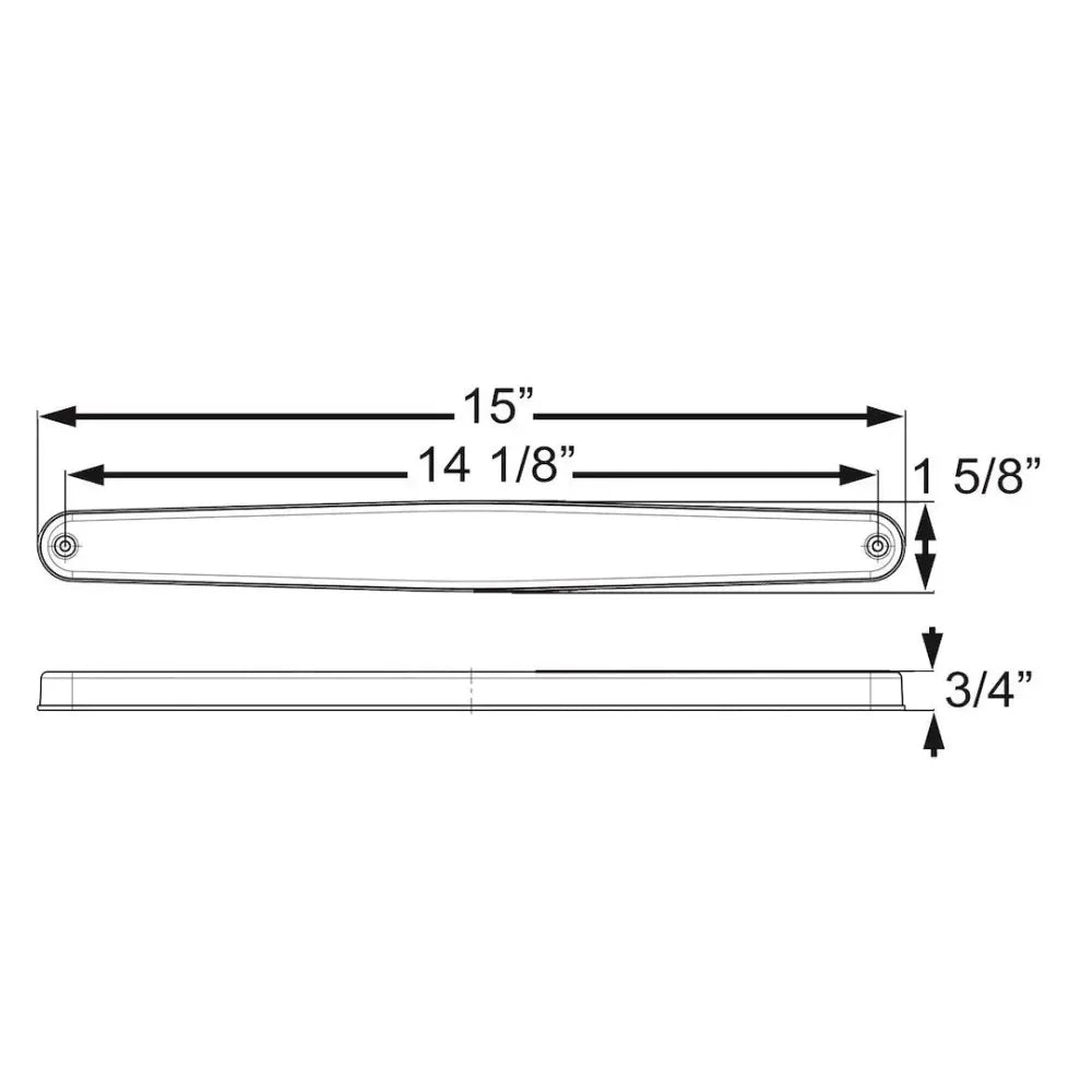 Optronics Polycarbonate Lens And Housing Trailer Light STL63RB - Red Led Diode