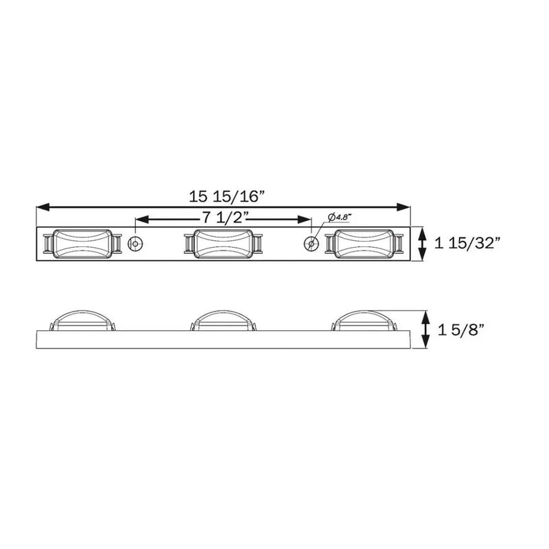 Optronics Polypack Packaging Light Bar MCL93RBP - Red Piece ID Lte