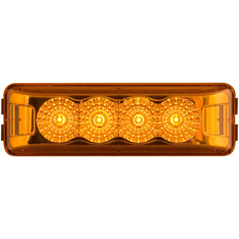 Optronics Snap-In Mount Design Clearance Light MCL63ABP - Led Miroflex Thin Line Amber Poly