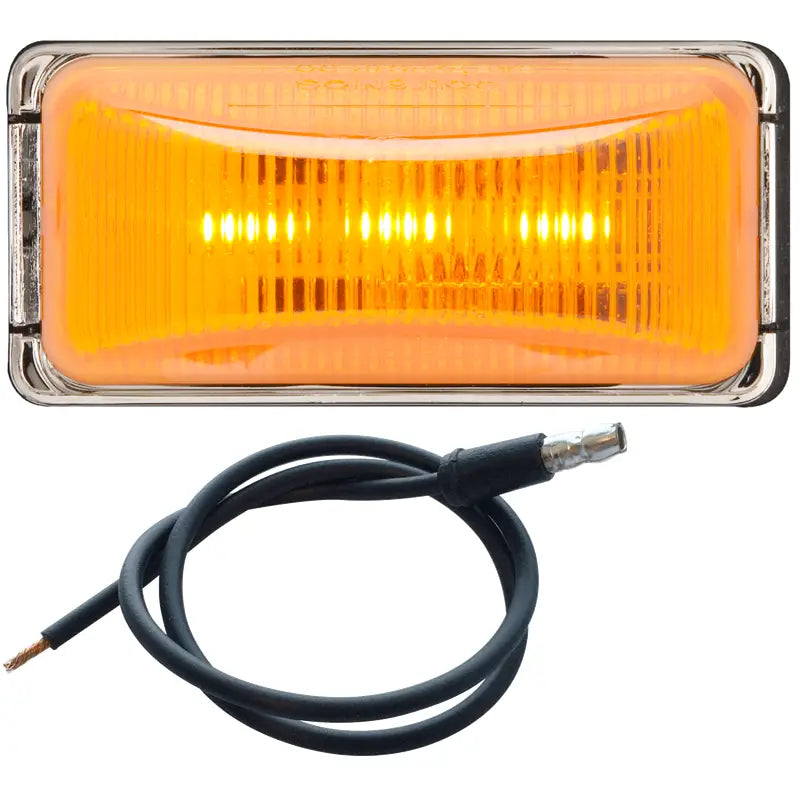 Optronics Snap-On Replaceable Lens Clearance Light MCL91AB - Chrome Led Mark Mini Amber