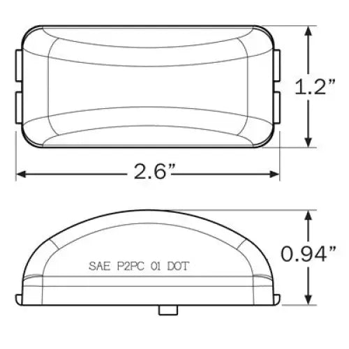 Optronics Snap-On Replaceable Lens Clearance Light MCL91AB - Chrome Led Mark Mini Amber