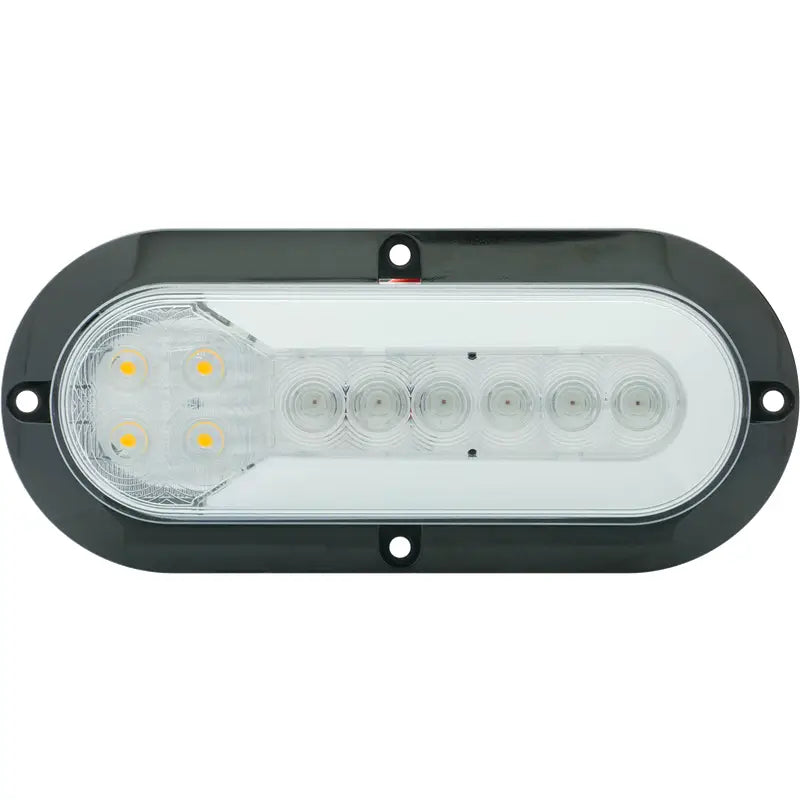 Optronics Surface Flange Mount Installation Trailer Light STL1211RCFHPGP - Clear Led STT BU Glo Surfmt FPL3