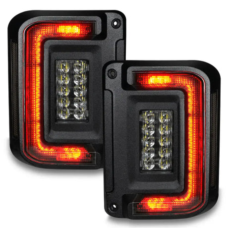 Oracle 07-17 Jeep Wrangler JK Flush Mount LED Tail Lights - Tinted - Truck & Automotive