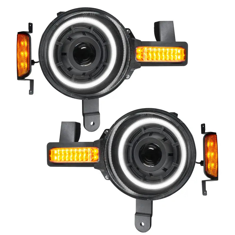 Oracle 2021 + Ford Bronco Oculus Bi-LED Projector Headlights - Amber/White Switchback - Truck & Automotive