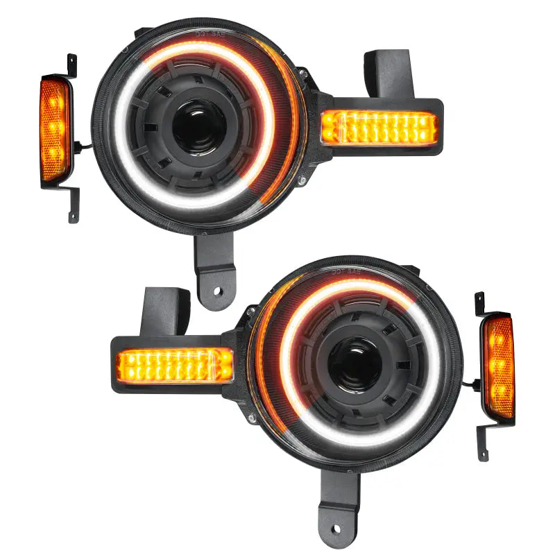 Oracle 2021 + Ford Bronco Oculus Bi-LED Projector Headlights - Amber/White Switchback - Truck & Automotive