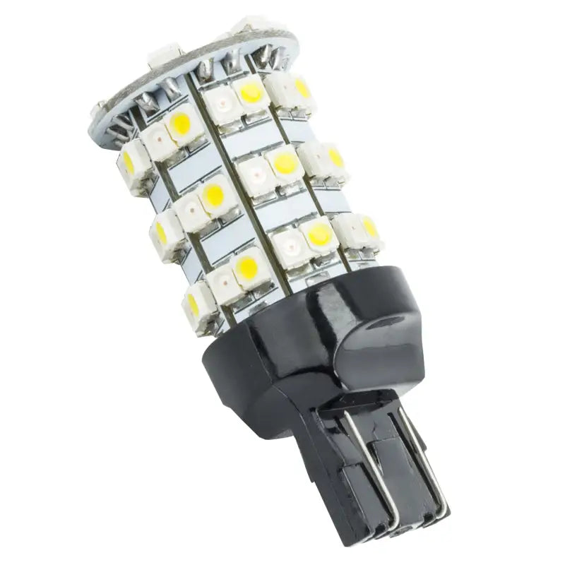 LED switchback bulb for cars showcasing Oracle 3157 64 LED Amber/White switchback bulb