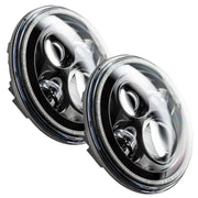 Pair of round LED headlights from Oracle 7in High Powered LED Headlights collection
