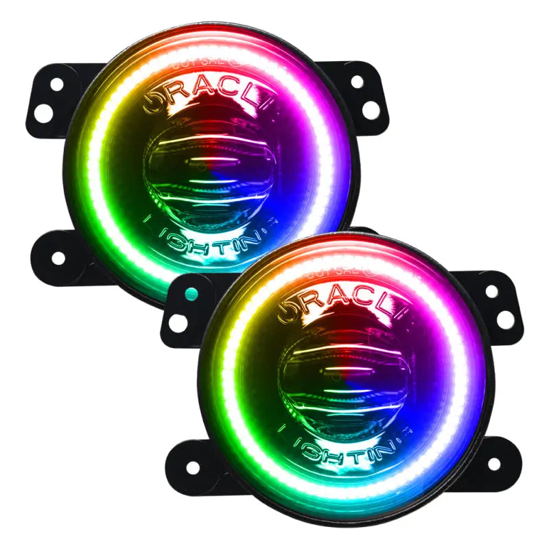 ORACLE Lighting 5846-332 Oracle Jeep Wrangler JK/JL/JT High Performance W LED Fog Lights - ColorSHIFT - Dynamic