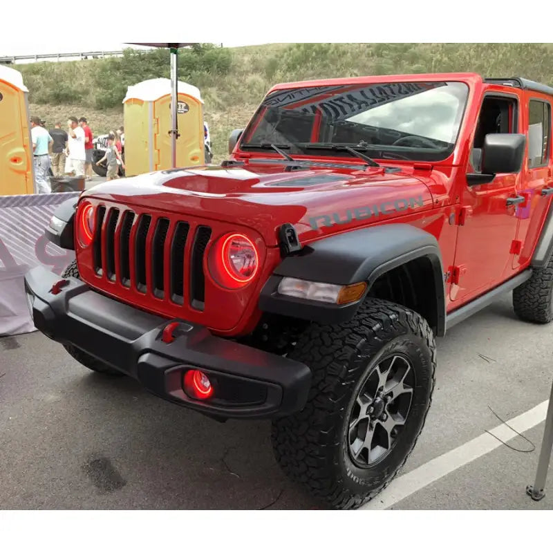 ORACLE Lighting 1215-333 Oracle Jeep Wrangler JL/Gladiator JT LED Surface Mount Fog Light Halo Kit - ColorSHIFT