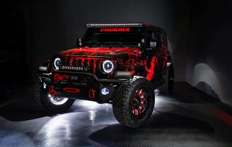 Oracle Jeep Wrangler JL/JT Sport High Performance W LED Fog Lights - ColorSHIFT w/o Controller - Truck & Automotive