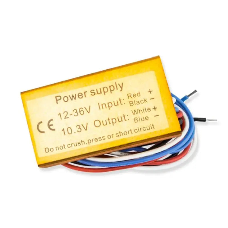 Yellow power supply module with wires for Oracle LED 12V step down converter