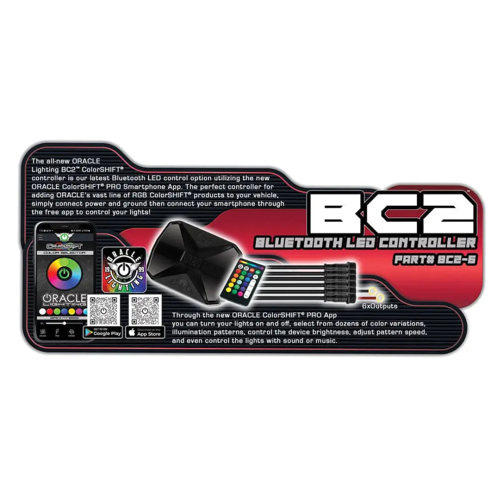 Oracle Light Ground-Switched RGB Operation Multi Purpose Light Controller BC2-6 - BC2 Bluetooth Controlr 6-Output