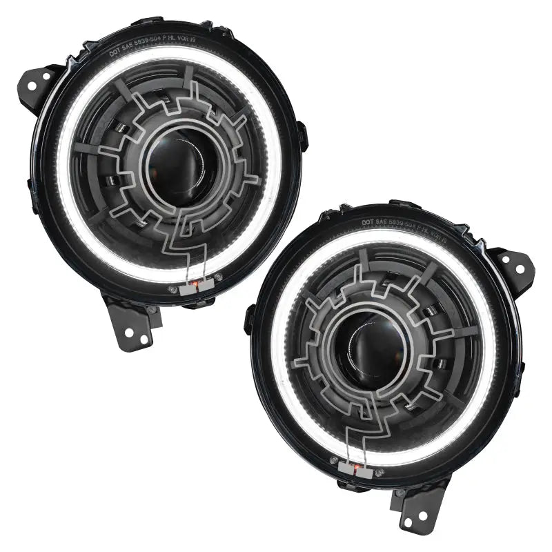 Oracle Lighting 18-22 Jeep Wrangler JL / 20-22 Gladiator JT Oculus Bi-LED Projector Headlights - Truck & Automotive