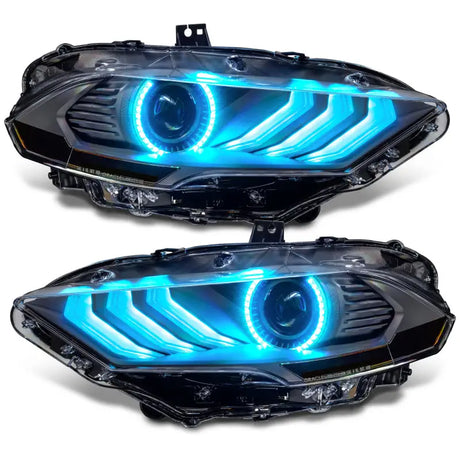 Oracle Lighting 18-23 Ford Mustang Dynamic ColorSHIFT LED Headlights - Black Series - Truck & Automotive