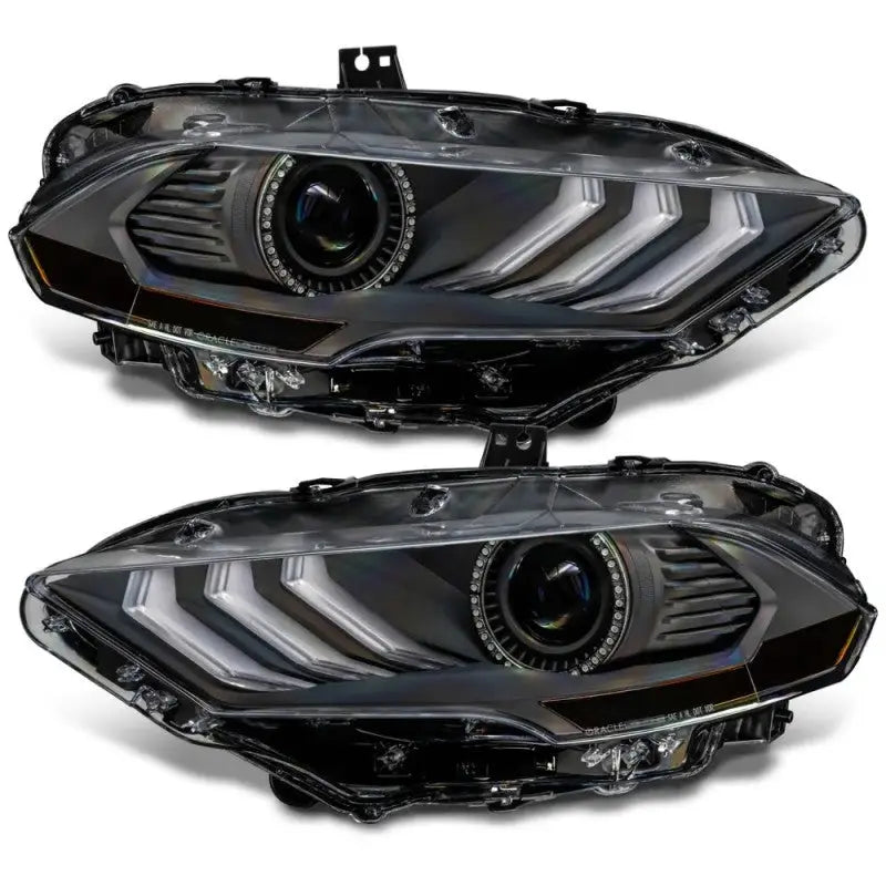 Oracle Lighting 18-23 Ford Mustang Dynamic ColorSHIFT LED Headlights - Black Series - Truck & Automotive