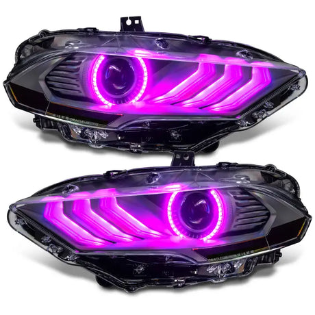 Oracle Lighting 18-23 Ford Mustang Dynamic ColorSHIFT LED Headlights - Black Series - Truck & Automotive