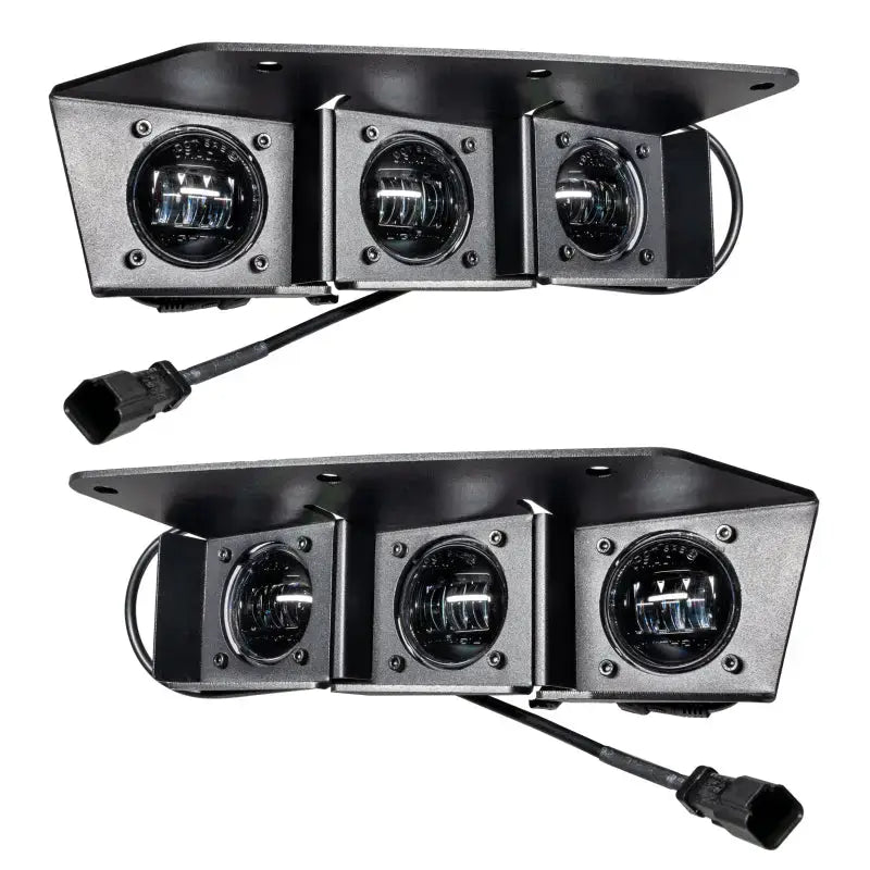 Two sets of triple LED fog lights from ORACLE Lighting Ford Bronco fog light kit