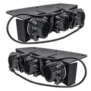 Black LED light bars with mounting brackets for Ford Bronco fog light kit upgrade