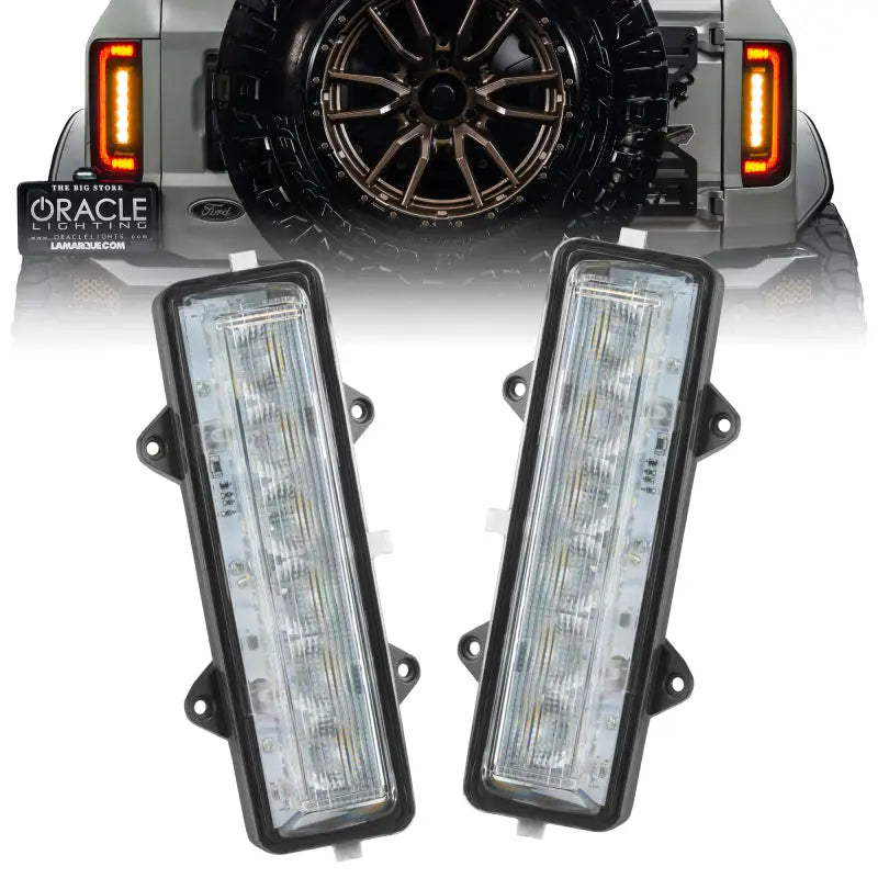 ORACLE Lighting 5915-FB-023 Oracle Lighting 21-23 Ford Bronco Dual Function Reverse LED Modules Flush Tail Light - Amber/White