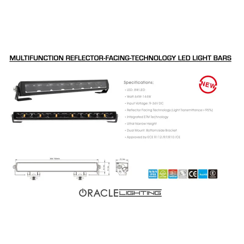 ORACLE Lighting 5900-20-023 Oracle Lighting Multifunction Reflector-Facing Technology LED Light Bar - 20in