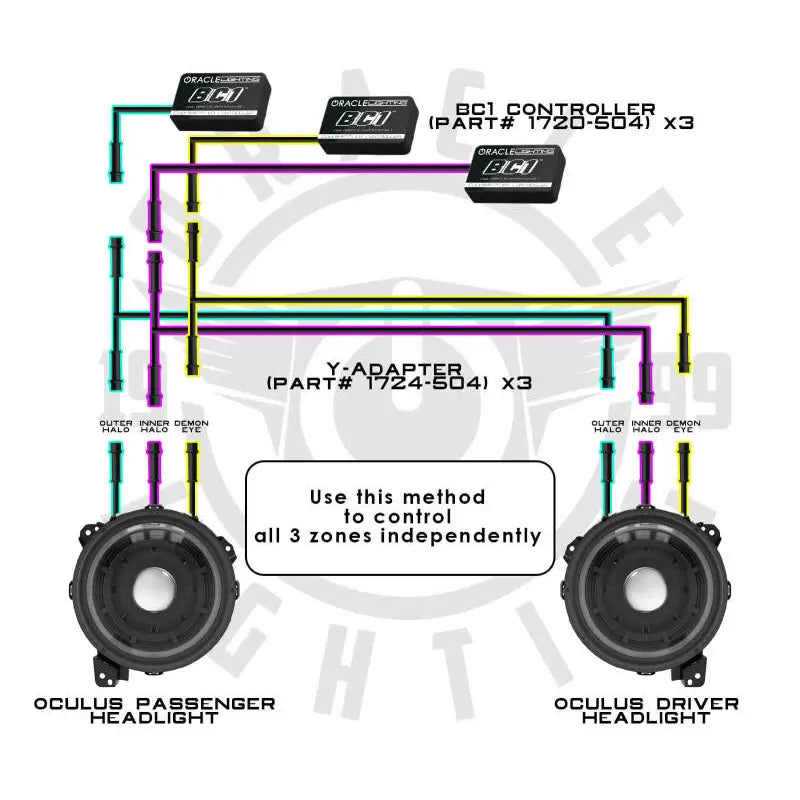 ORACLE LIGHT 1724-504 4PIN YADAPTER COLORSHIFT EXT CABL