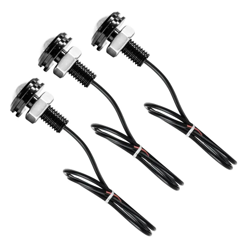 Three LED bolt lights with wires from Oracle Pre-Runner Style LED Grille Kit for Jeep Gladiator JT