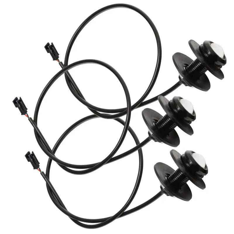 Black LED bolt lights with wiring for Oracle Pre-Runner Style LED Grille Kit Jeep Gladiator JT