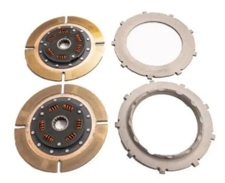 Two pairs of clutch plates and friction discs from OS Giken 2JZGE overhaul kit for Toyota Supra