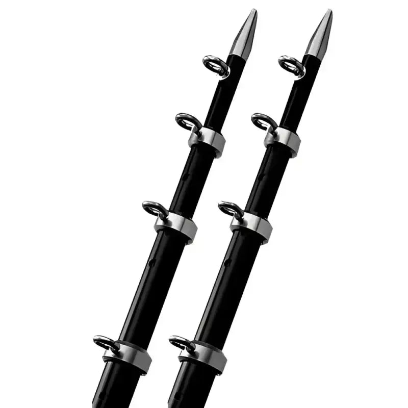 OT-0542BKA15-HD Taco Metals Tele-Outrigger Hd 1-1/2 Black/Sil - Fishing Outrigger Pole