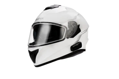 Outforce Full Face Helmet Bluetooth Glossy White 2x