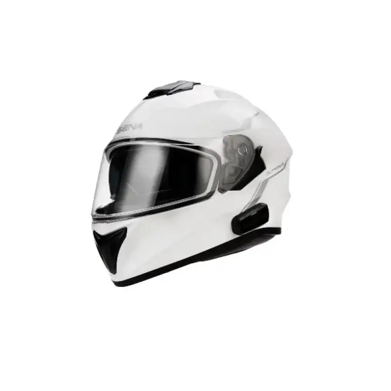 Outforce Full Face Helmet Bluetooth Glossy White Md