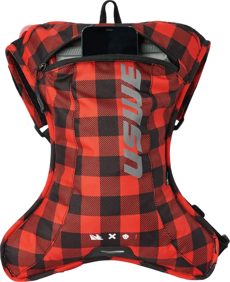 Outlander 2l Hydration Pack Flannel Red/Black - USWE