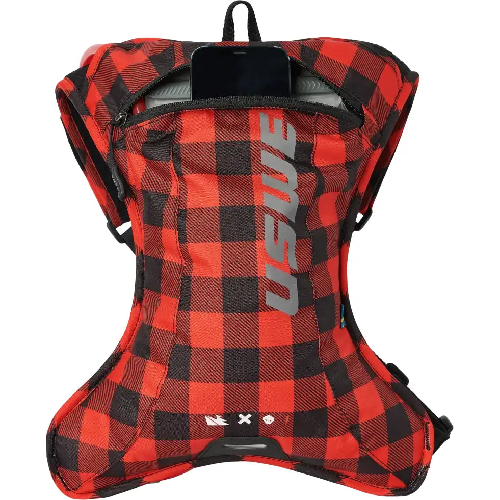 Outlander 2l Hydration Pack Flannel Red/Black - USWE