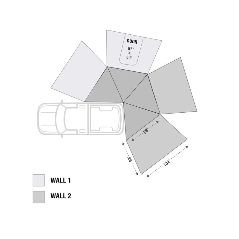 Overland VCL Heavy Duty Oversized Stakes Awning Extension Panel 18229909 - Nomadic 270 LT Wall Passen