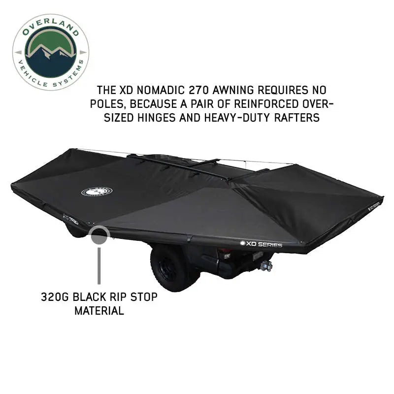 Overland VCL Limited Lifetime Warranty Awning - Roof Rack Kit Component 18179919 - XD Nomadic 270 Lights