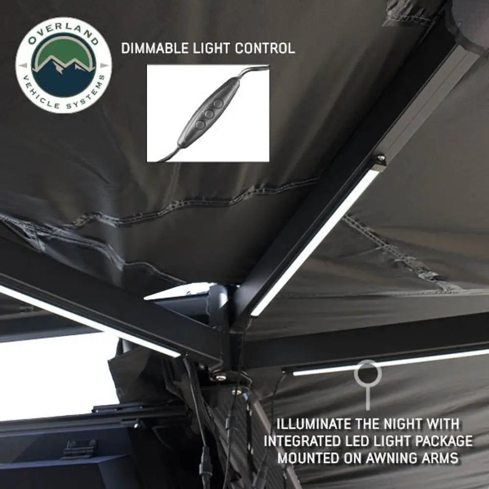 Overland VCL Quick Deploying Free Standing Shade Awning - Roof Rack Kit Component 18179929 - XD Nomadic 270 Lights