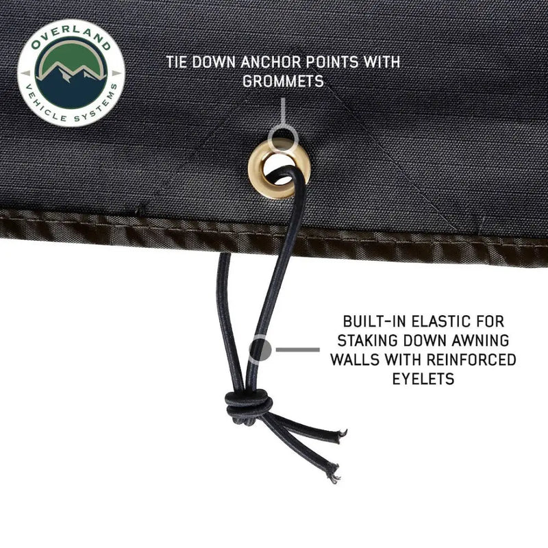 Overland VCL Quick Deploying Free Standing Shade Awning - Roof Rack Kit Component 19690026 - XD Nomadic 270 Wall BL