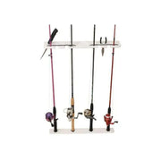 P03-074W Taco Metals Rod Rack 4 Deluxe Pontoon Whit - Fishing Holder