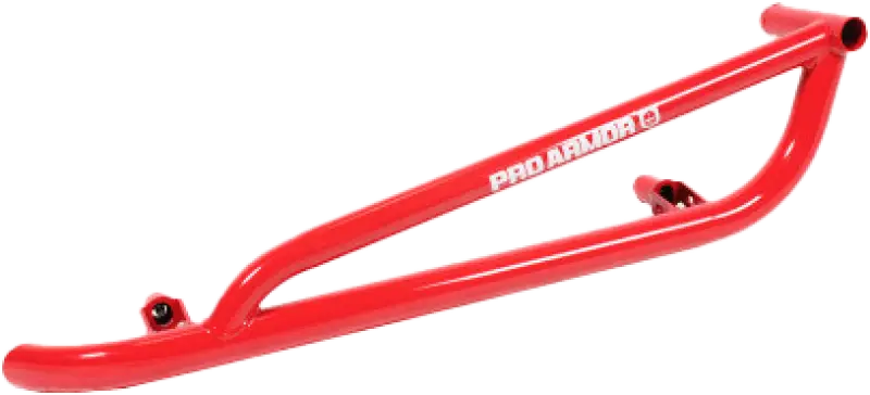 P141220RD-293 Pro Armor Tube Rock Sliders Red Pol - RV and Auto Parts